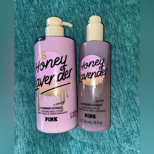 Women Pink by Victoria Secret body lotion and Oil set